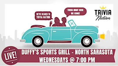 General Knowledge Trivia at Duffy's - North Sarasota $100 in prizes!