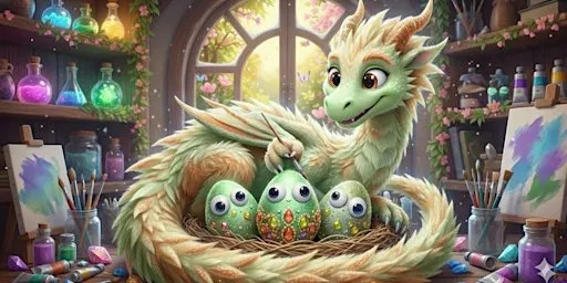 Magical Summer Dragon Egg Making Workshop for children ages 3 - 13 in Poole