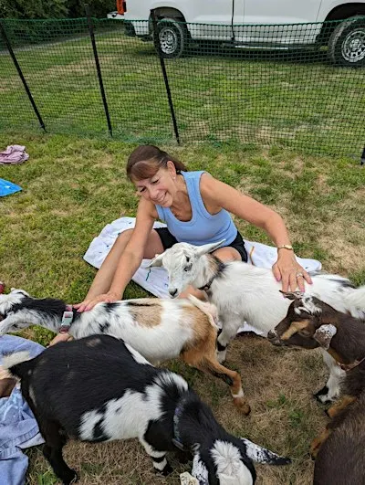 Full Harvest Moon Goat Yoga