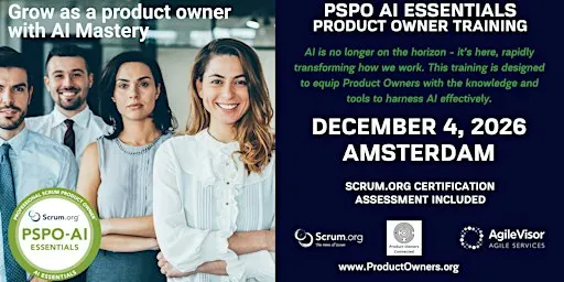 Product Owner - AI Essentials (PSPO-AIE). A Scrum.org Certified Training.