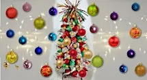 Table top Christmas lolly tree