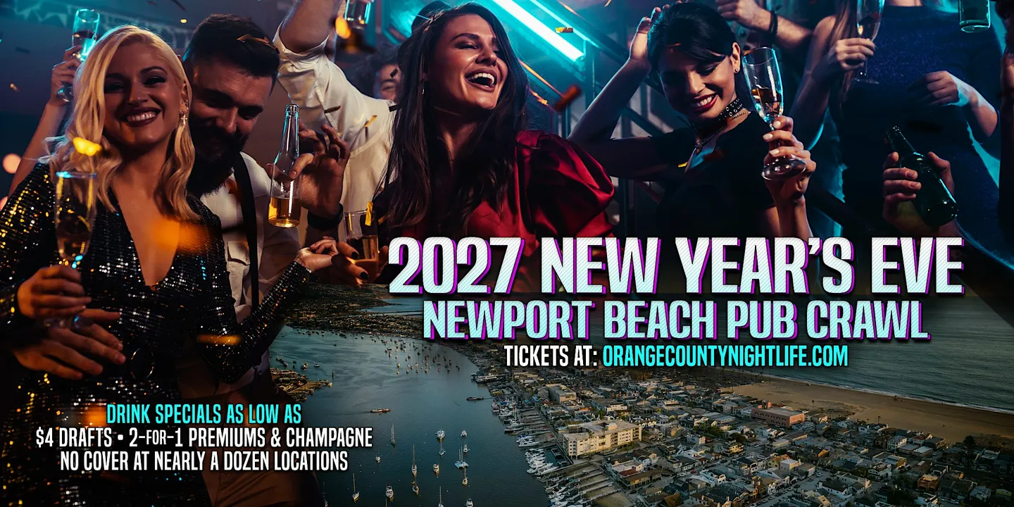 Newport Beach New Year's Eve Pub Crawl Party 2027
