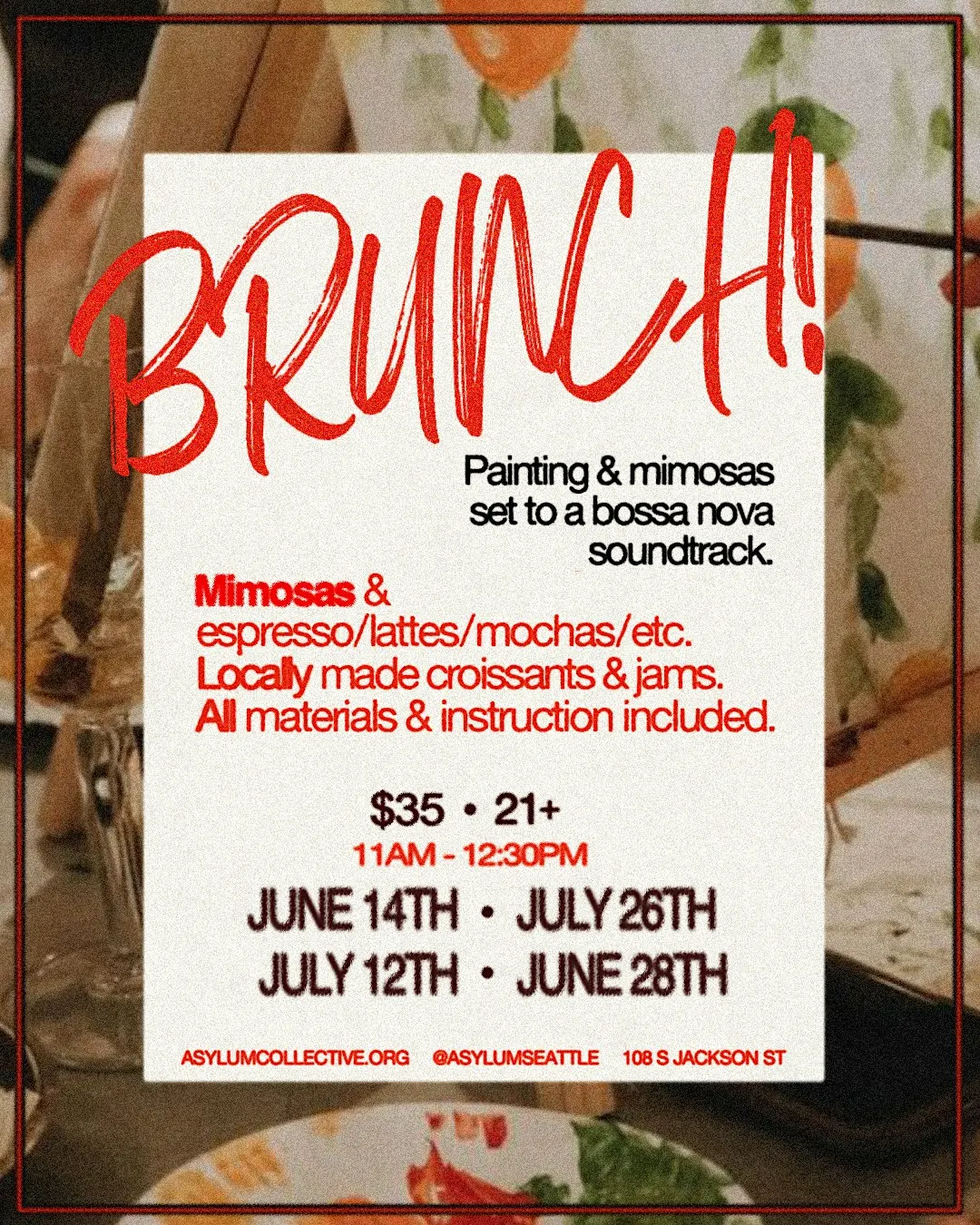 BRUNCH & BRUSH - MIMOSAS & ESPRESSO!