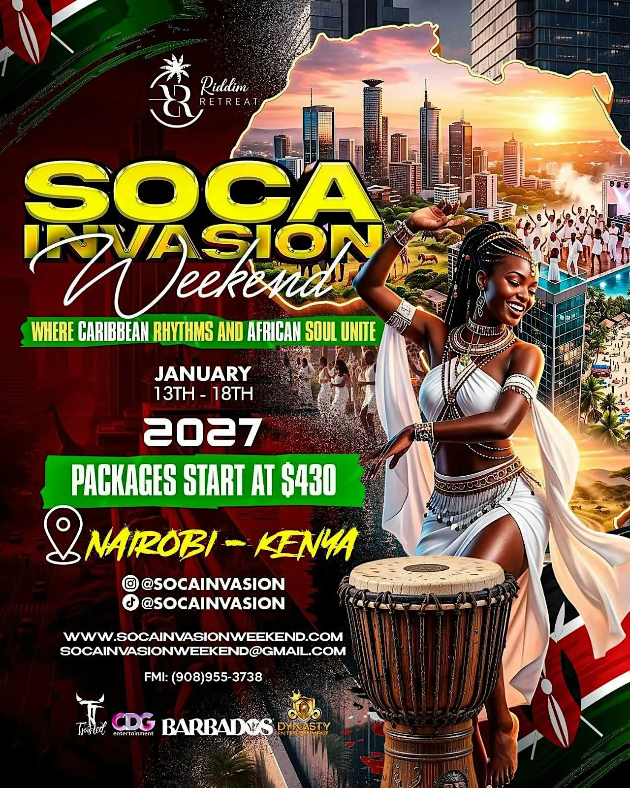 Soca Invasion Weekend Nairobi Kenya