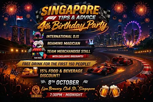 Singapore F1 Tips & Advice "Meet & Greet" 4th Birthday Party