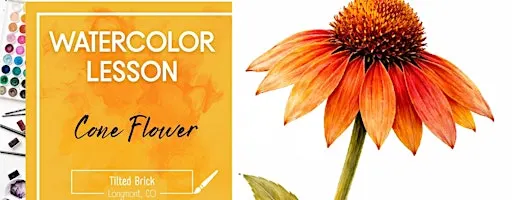 Cone Flower – 2.5 Hr Watercolor Lesson (Ages 12+)