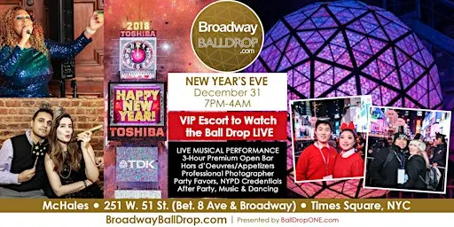 BROADWAY BALL DROP New Year's Eve 2027 - VIP Escort LIVE Ball Drop - Dec 31
