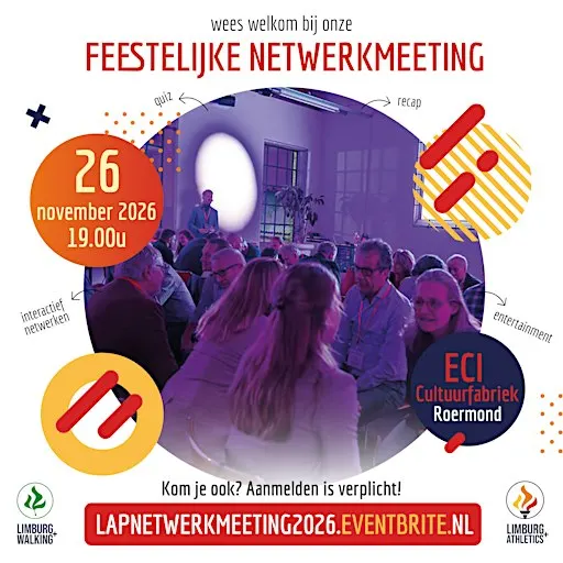 Feestelijke netwerkmeeting 2026 Limburg Athletics+ & Limburg Walking+