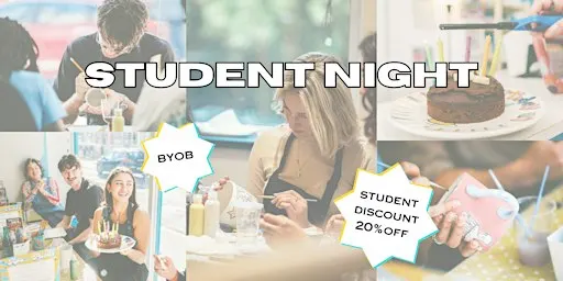 Student Night Pottery Painting Event