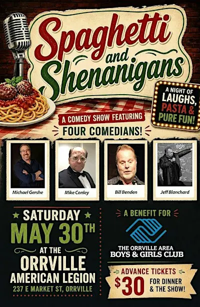 Spaghetti and Shenanigans - A benefit comedy show