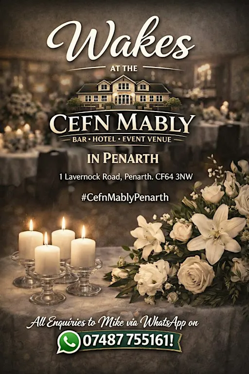 Wakes in Penarth at the Cefn Mably Bar, Hotel & Event Venue