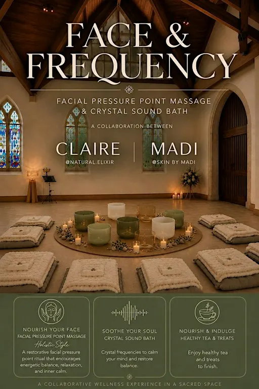 Face & Frequency- Sound bath with facial acupressure point massage 6pm