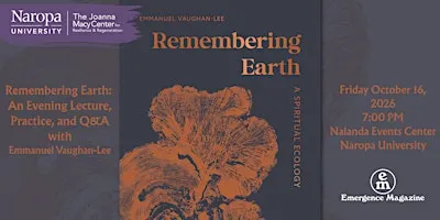 Remembering Earth: An Evening Lecture with Emmanual Vaughan Lee