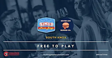 Weekly SINGO Music Bingo at Sevier Ave Burger Co. - South Knoxville