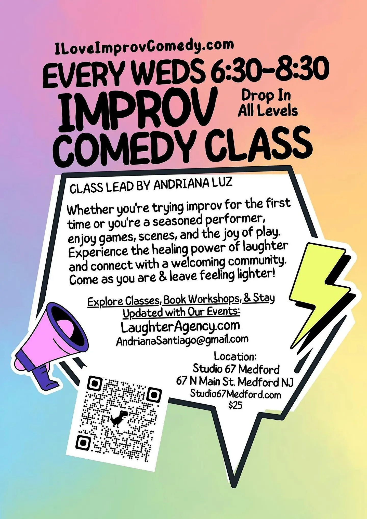 Improv Classes w/ Andriana Luz (Laughter Agency)