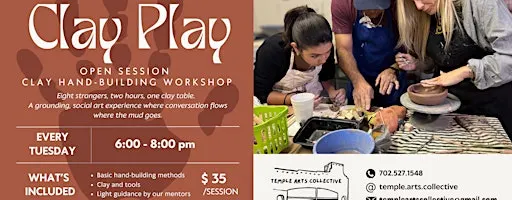 Clay Play Tues Night: Ceramic Art Making Session