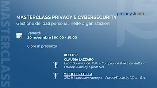 Masterclass Privacy e Cybersecurity