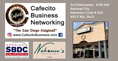 Cafecito Business Networking, National City 3rd Wednesday Oct