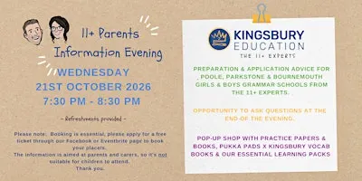 11+ Parents Information Evening