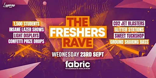 THE FRESHERS RAVE AT FABRIC! LONDON FRESHERS WEEK 2026