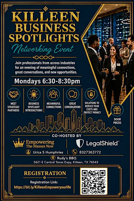 KILLEEN EMPOWER YOUR BUSINESS AND ENTREPRENEUR NETWORKING AND SPOTLIGHTS