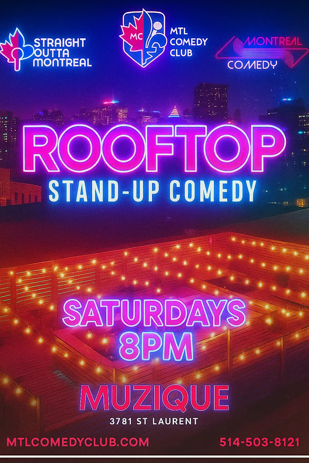 ROOFTOP STAND-UP COMEDY SHOW | SATURDAY SEPTEMBER 26TH, 2026