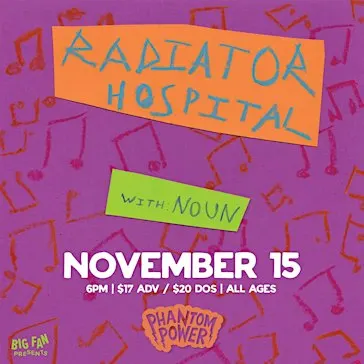 Radiator Hospital w. Noun