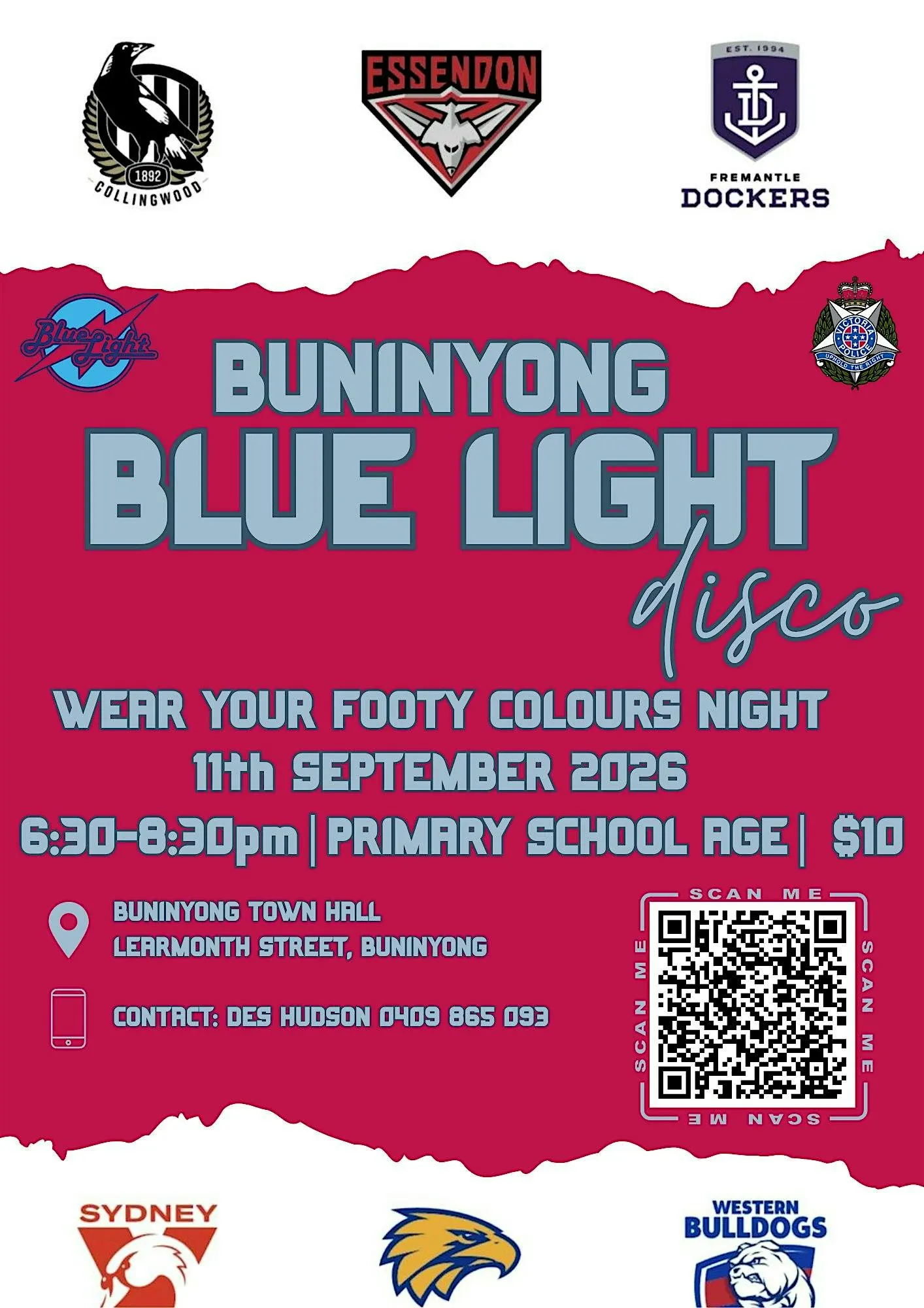 Buninyong Blue Light Term 3 Disco