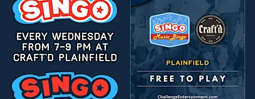 SINGO Wednesdays at Craft'd Plainfield - 7 PM