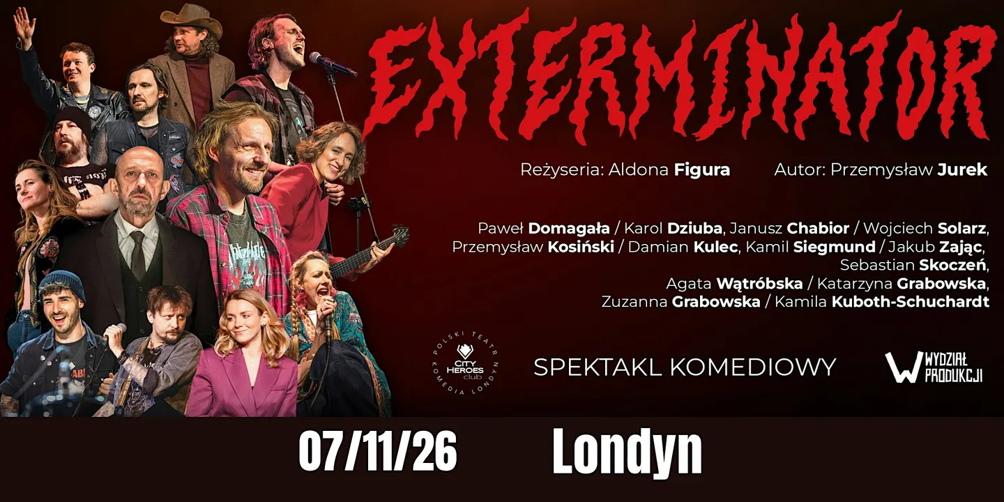 Londyn, spektakl komediowy "Exterminator" z Pawłem Domagałą