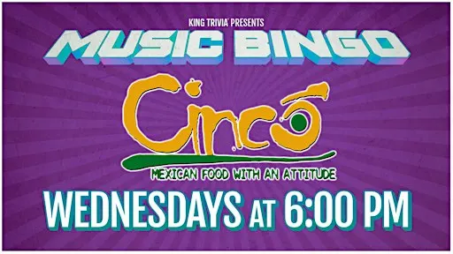 Music Bingo at Cinco Mexican Cantina