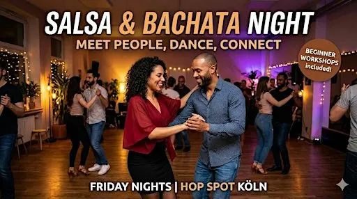 Freunde Kennenlernen: Salsa & Bachata Workshop für Anfänger inkl. Party