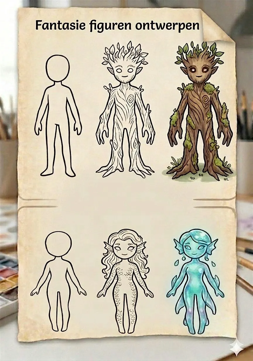 Tekenworkshop: Winterse fantasiefiguren