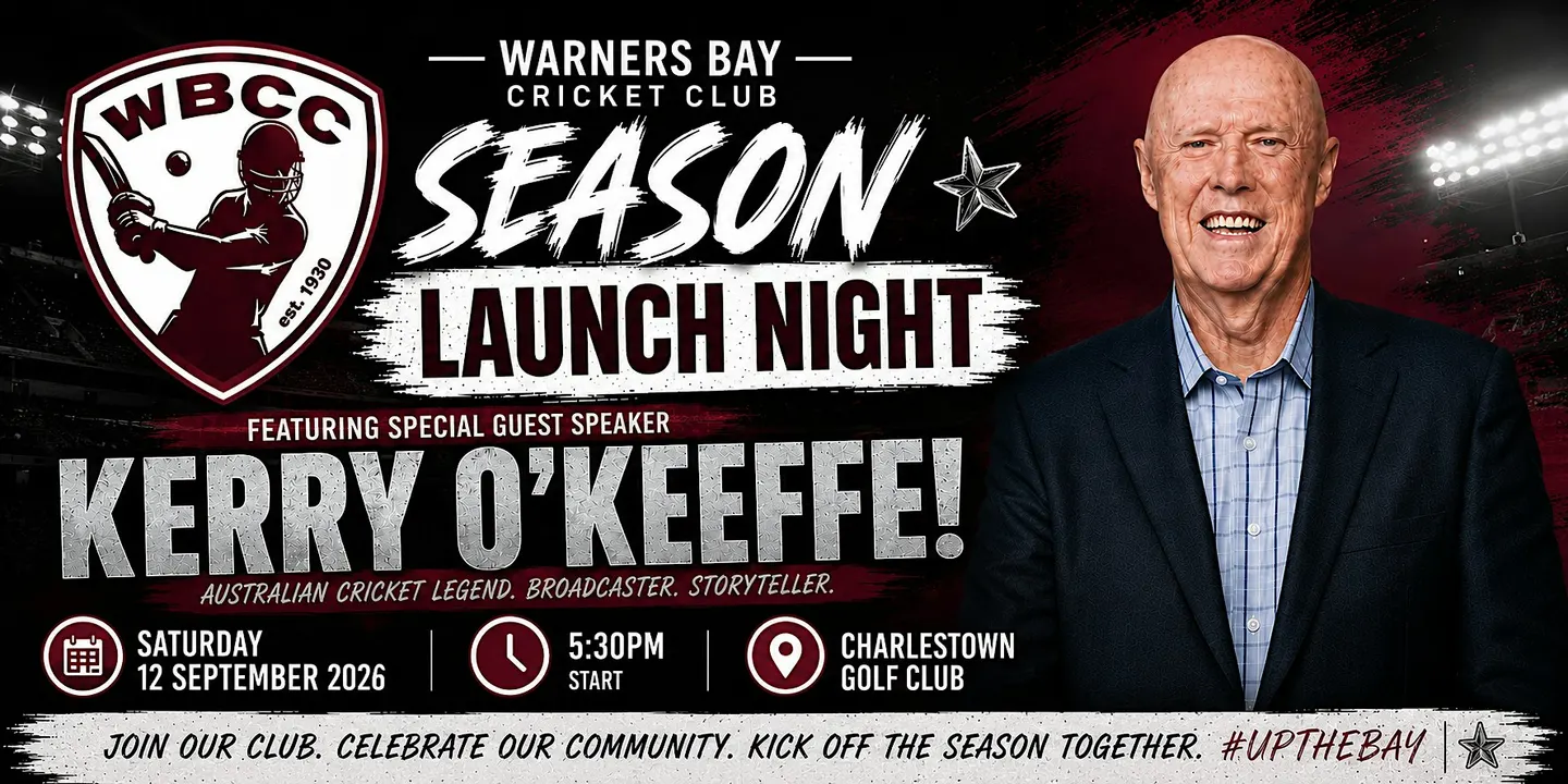 WBCC Season Launch Night Featuring Special Guest Speaker Kerry O'Keeffe!