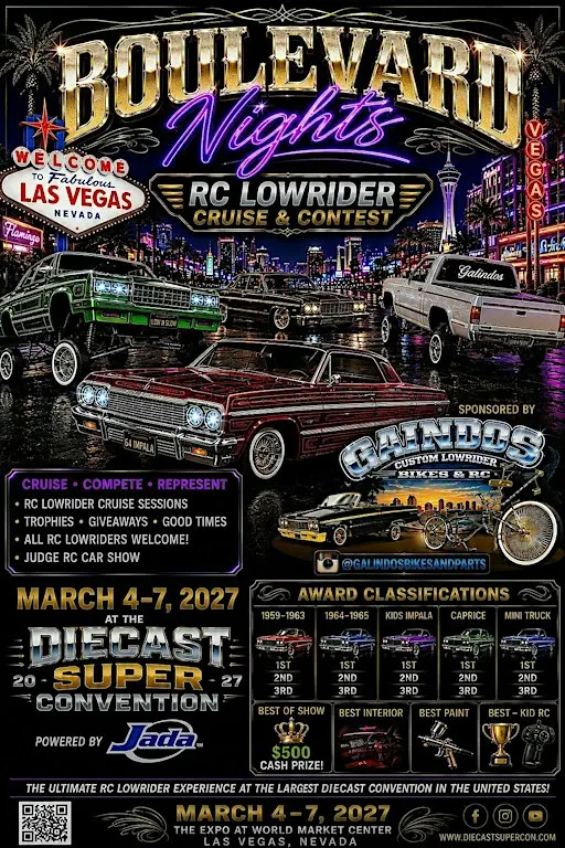 2027 Diecast Super Convention Boulevard Nights RC Lowrider Car Show Entry