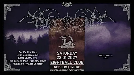 VINTERLAND LIVE IN THESSALONIKI FOR THE FIRST TIME!