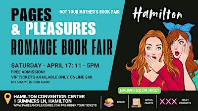 Romance Book Fair & Market - Free Entry in Hamilton Ontario!