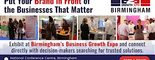 Birmingham B2B Growth Expo 2026 | Book Your Stand At Premier B2B Show