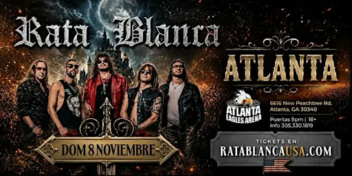 RATA BLANCA en Atlanta Eagles Arena parking ticket