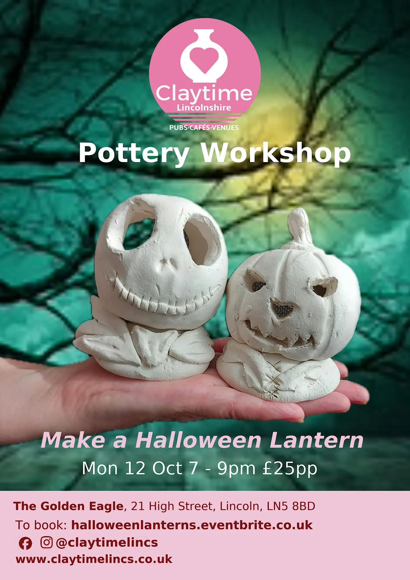 Halloween Tealight Lanterns, Pottery Workshop