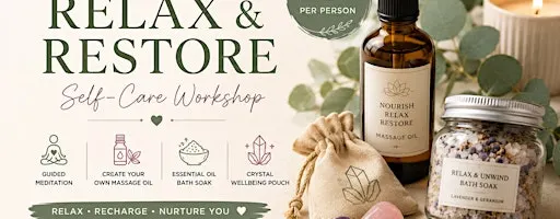 Relax & Restore – A Luxury Self-Care & Wellbeing Workshop