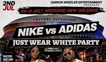 NIKE VS ADIDAS JUST WEAR WHITE DAY PARTY