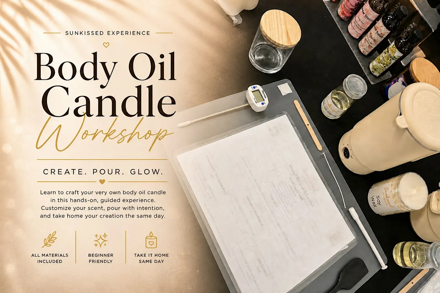 Sunkissed Body Oil Candle Workshop