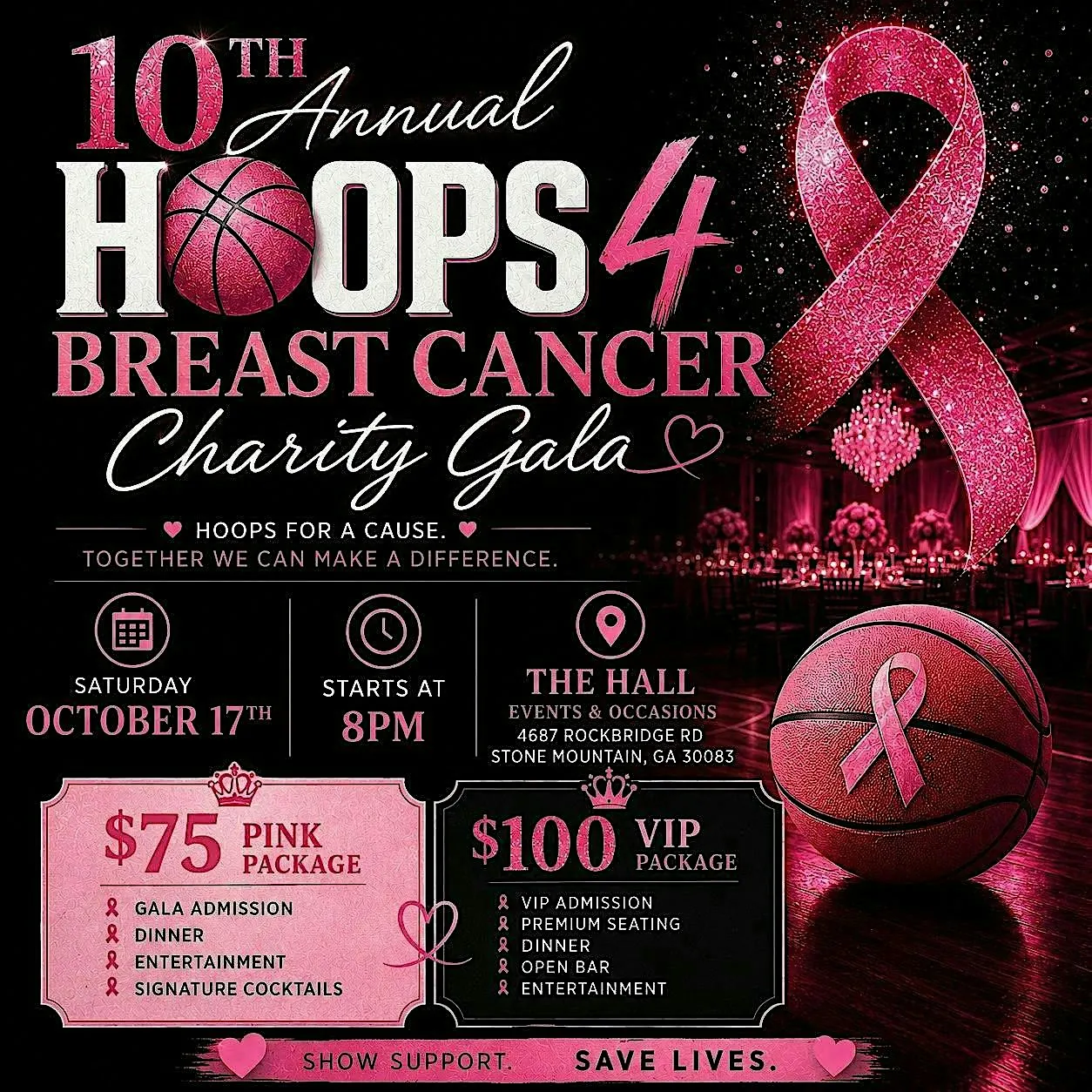 10TH ANNUAL HOOPS 4 BREAST CANCER CHARITY GALA