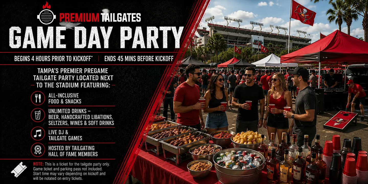 Premium Tailgate Party: Tampa Bay Buccaneers vs. Pittsburgh Steelers