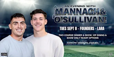 An Evening with Shaun Mannagh & Connor O'Sullivan LIVE at Founders Lara!