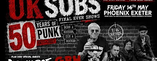 UK Subs (The Final Farewell) / Discharge / GBH Live at Exeter Phoenix
