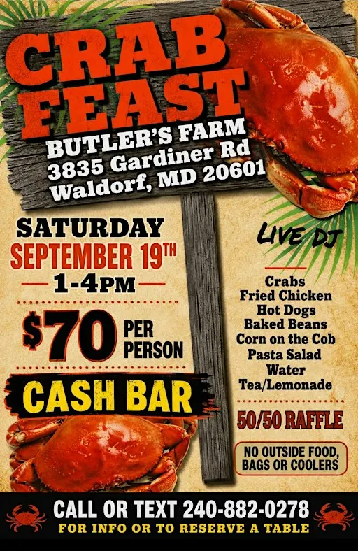 Butlers Farm 4th Annual Crab Feast