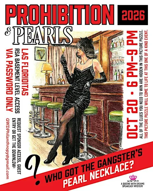QWD Prohibition and Pearls Speakeasy Mystery Fundraiser