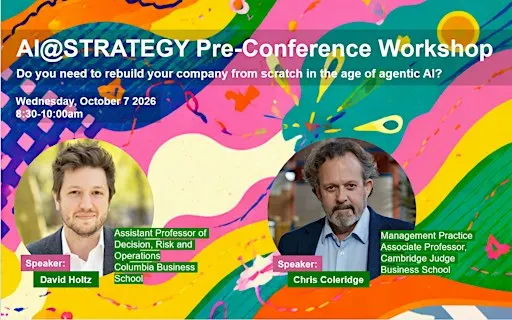 AI@STRATEGY Pre-Conference Workshop: David Holtz & Chris Coleridge